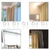 100Pcs White Plastic Curtain Track Gliders Hooks for Smooth Sliding Rollers Curtain Track Runners for Home and Office