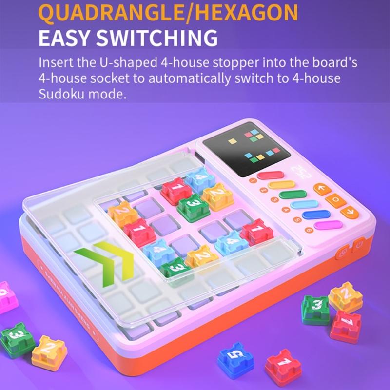 Interactive Electronic Sudoku Game For Children Portable Brain Training Puzzle Ages 6-12