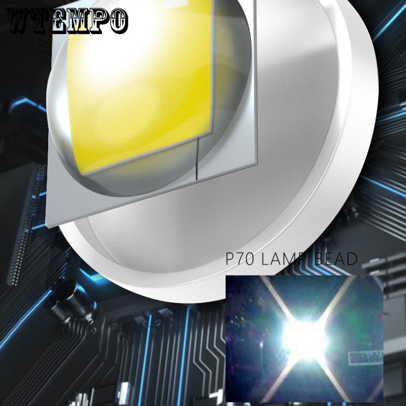 P70 Strong Light Flashlight LED Telescopic Zoom Four Gear Multi-function Waterproof Patrol Flashlight