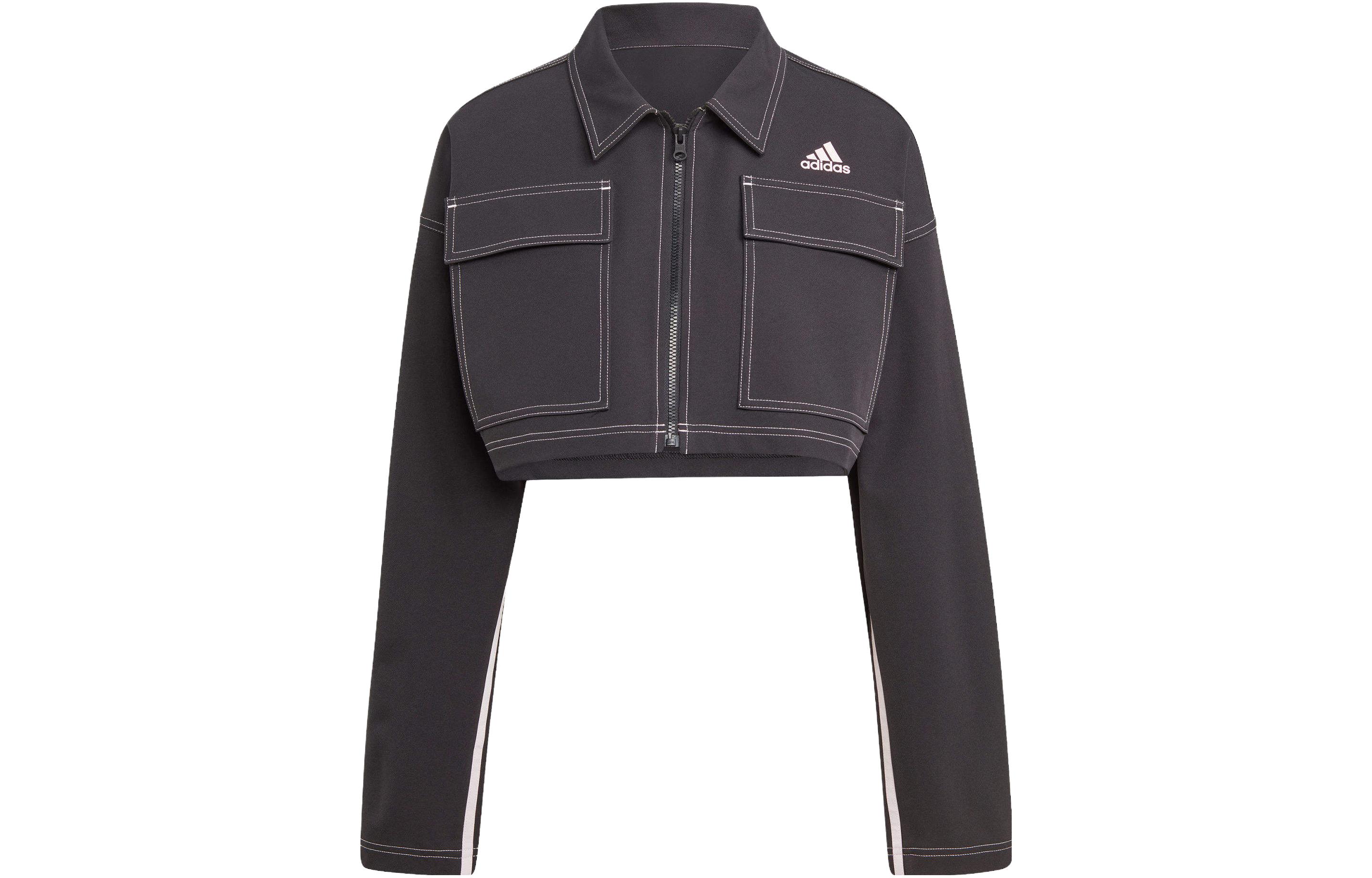 Adidas Jackets Women s Black Lapel Moderate Workwear IB4751 L