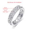 Certified 1.32cttw D Color All Moissanite Wedding Ring for Women 100%   CopperWide Eternity Band Luxury Jewelry Gift