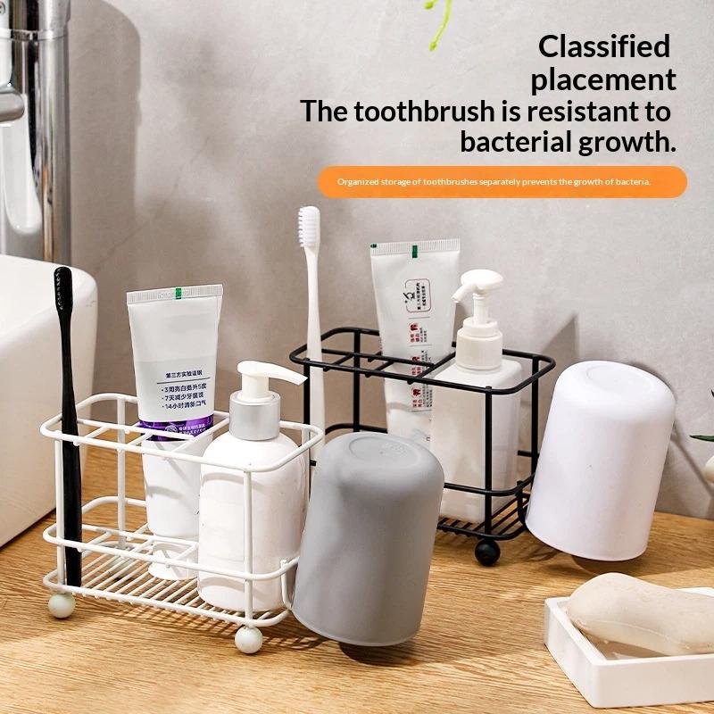 Toothbrush Holder For Bathroom - Stainless Steel Toothpaste Holder Stand, For Electric Toothbrush Stand Organizer Accessories
