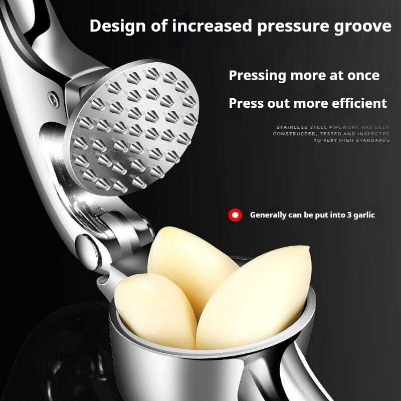 New Garlic Press Easy To Squeeze Clean with Soft Easy Squeeze Ergonomic Handle Zinc Alloy Garlic Mincer Crusher Kitchen Tools