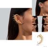 Punk Alloy Geometric Earrings No Piercing For Women Spring 2024 Fashion Jewelry
