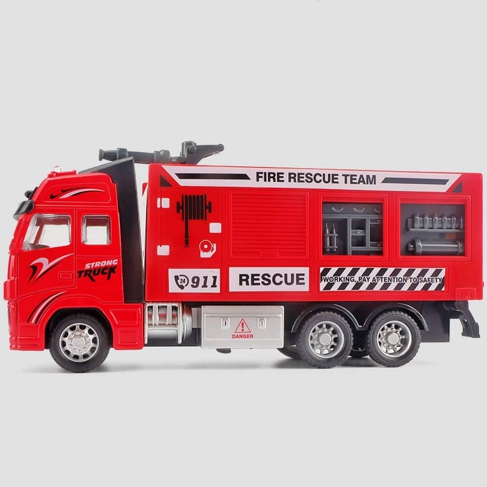1/32 Alloy Water Tanker Model Simulation Fire Transport Vehicle Pull Back Car Inertia Toy Car Metal Children Toy Car
