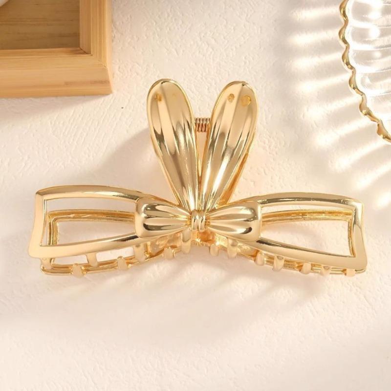 

Мультяшный заколка для волос с кроликом, полая заколка для волос с кроликом, пасхальная заколка-тарелка, заколка-краб золотой