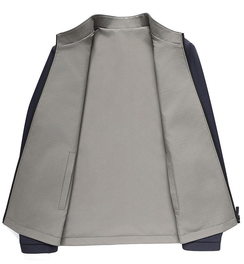 Reversible Men's Stand Collar Jacket for Spring/Autumn 2025 - New Style for Middle-Aged Dads