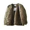 Men's Retro Military-Style V-Neck Cotton Padded Jacket - Autumn/Winter Outdoor Workwear Trend