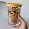 Korea Style Heat-Resistant Glass Lunch Box For Man Women Vertical Stripe Bento Box Clear Food Container Microwave Oven Safe