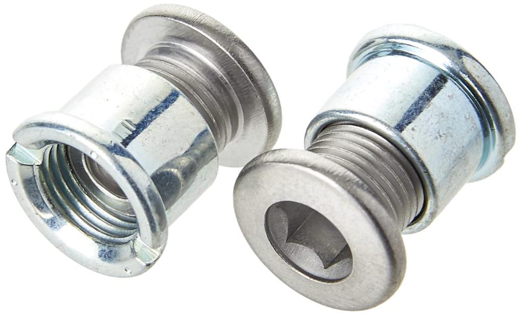 SHIMANO Repair Parts Double Gear Fixing Bolt x Nuts Y1FM98020 (M8 8.5mm) & (4 each) FC-M591-S FC-M591-L FC-M590-S FC-M590-L FC-M543-SK etc.
