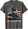 Cats Lives Matter Funny Trump 2024 Cat MAGA Unisex T-Shirt