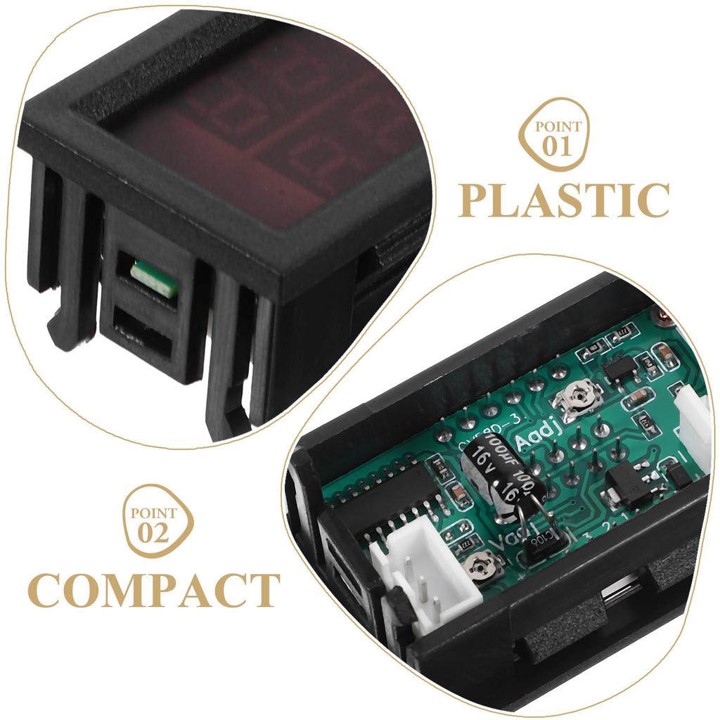 5Pcs 10a Voltmeter Ammeter Digital Panel Gauge Bright Display Battery Voltage Current Tester for Automotive Electric Motorcycles