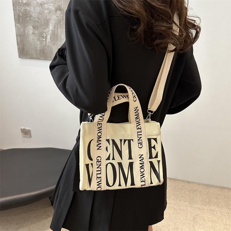 2026 Women's Large Canvas Tote Bag - Versatile, Spacious Shoulder Handbag for School and Commuting