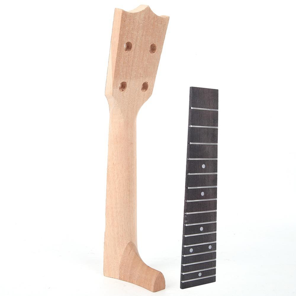 Okoume Wood And Rosewood Ukulele Fretboard Wooden Color Ukulele Neck Set Concert Ukulele