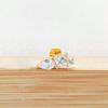 F136 Titanium Flower Peacock Crown Earrings, Long Studs for Cartilage Piercing, 1.2/1.0 Thickness