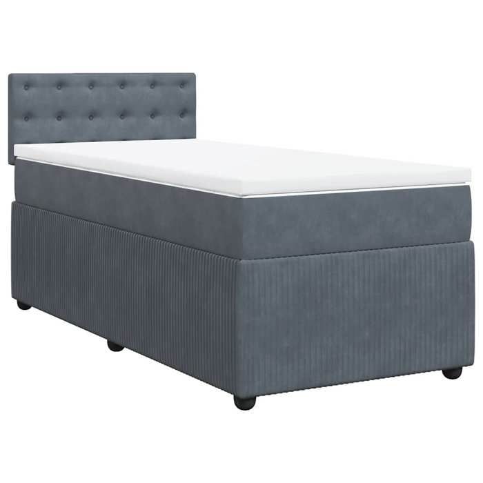 Maison Exclusive - Bettlattenrost mit Matratze Dunkelgrau 100x200 cm