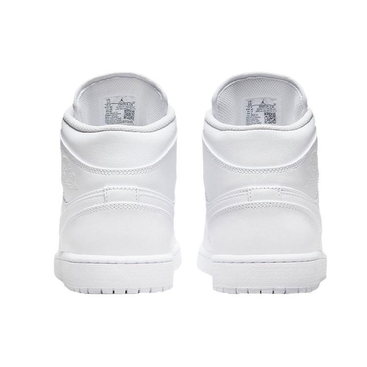 Air Jordan 1 Mid 'Triple White' 2022 Men's 554724-136