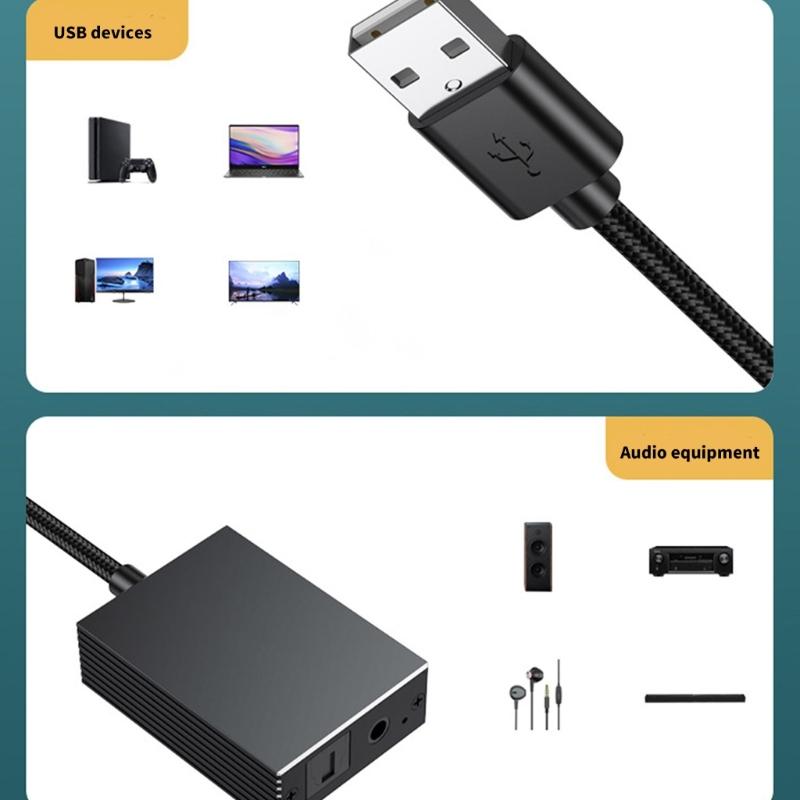 USB Audio Extractor Konverter für TV PC Laptop zu Optischem Spdif und 3,5mm Audio Adapter