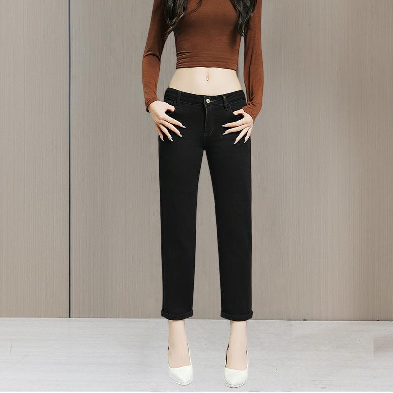 

Low-Rise Women s Stretchy Straight-Leg Jeans for Petites, Nine-Length, Slimming & Versatile Crop. 28 - 100-110 jin