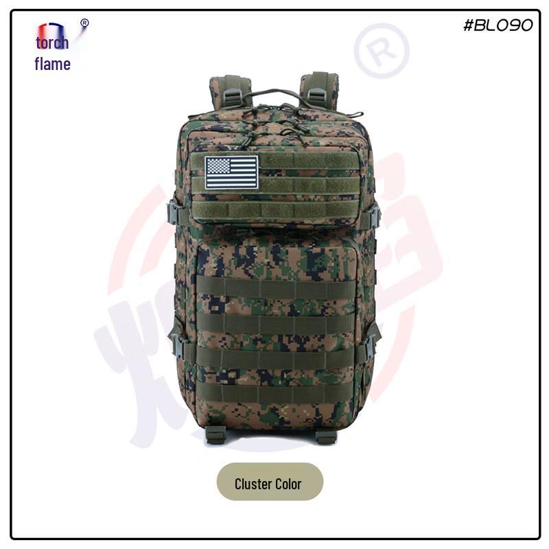 Torch Flame Outdoor Tactical Camouflage Backpack 36-55L