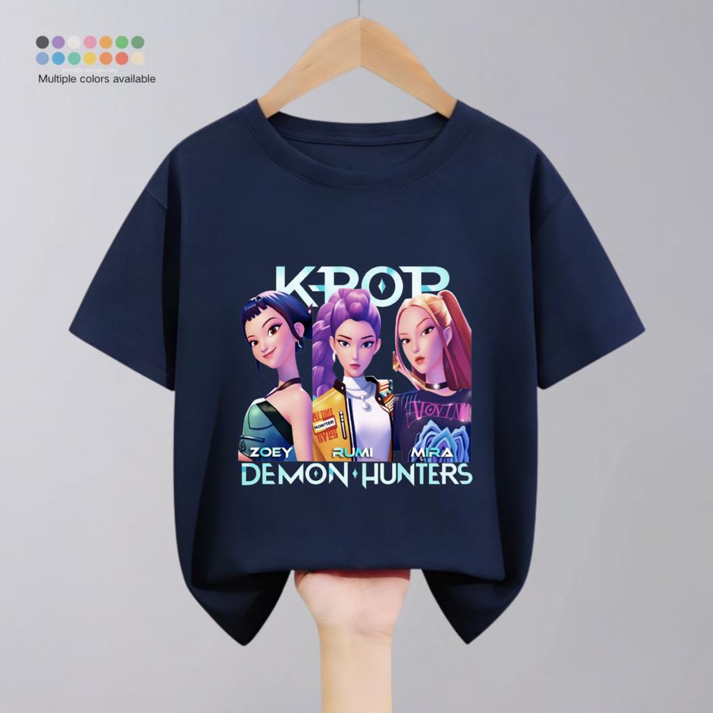 Kpop lovci démonů Dětské oblečení Trička Letní Nová móda Populární Top s krátkým rukávem Tričko Dětské oblečení Ležérní trička
