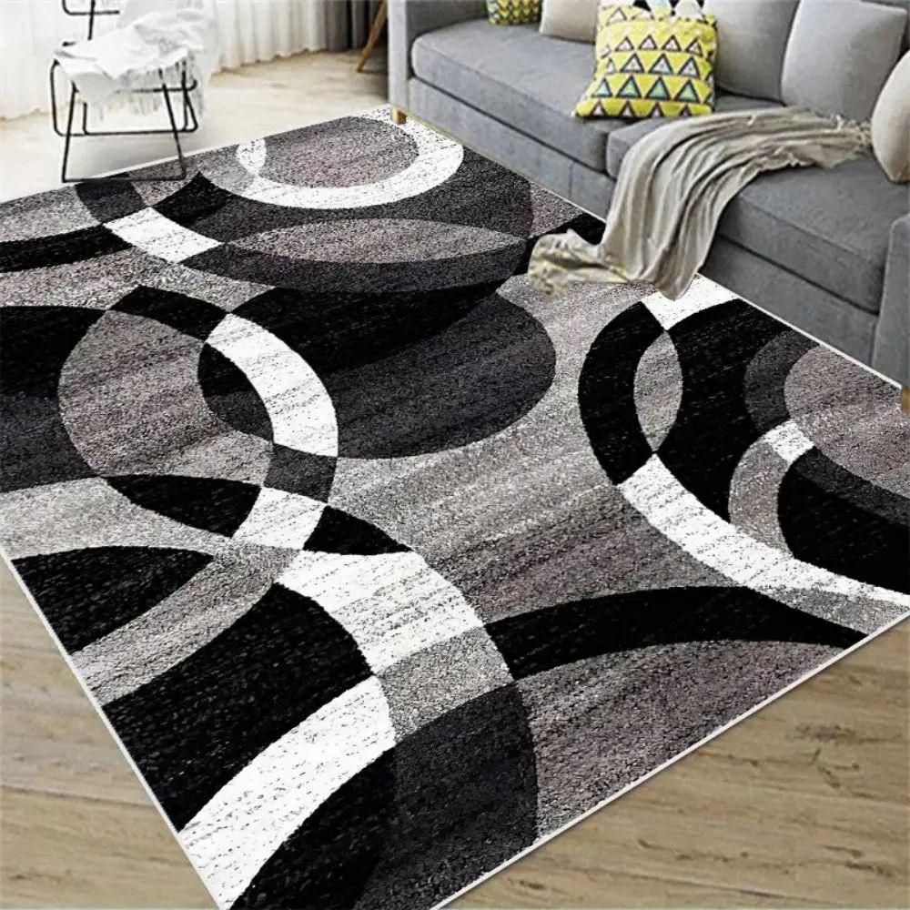 new modern geometric carpet anti slip carpet is easy to clean and suitable for bedrooms and living rooms