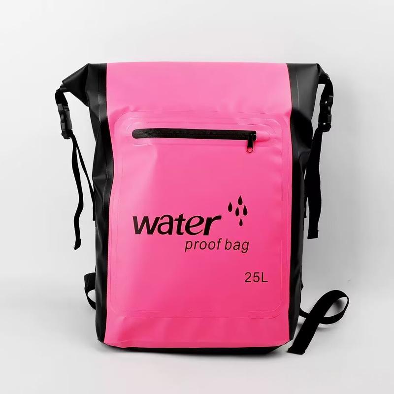 25L Waterproof Outdoor Mountaineering & Rafting Backpack - Wear-resistant PVC, Large Capacity