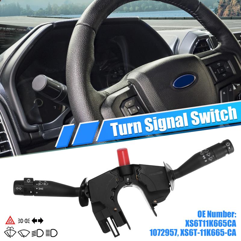 X Autohaux Car Steering Column Switch Cruise Control Turn Signal Switch XS6T11K665CA/1072957 For Kia For Ford Fiesta 1995-2008