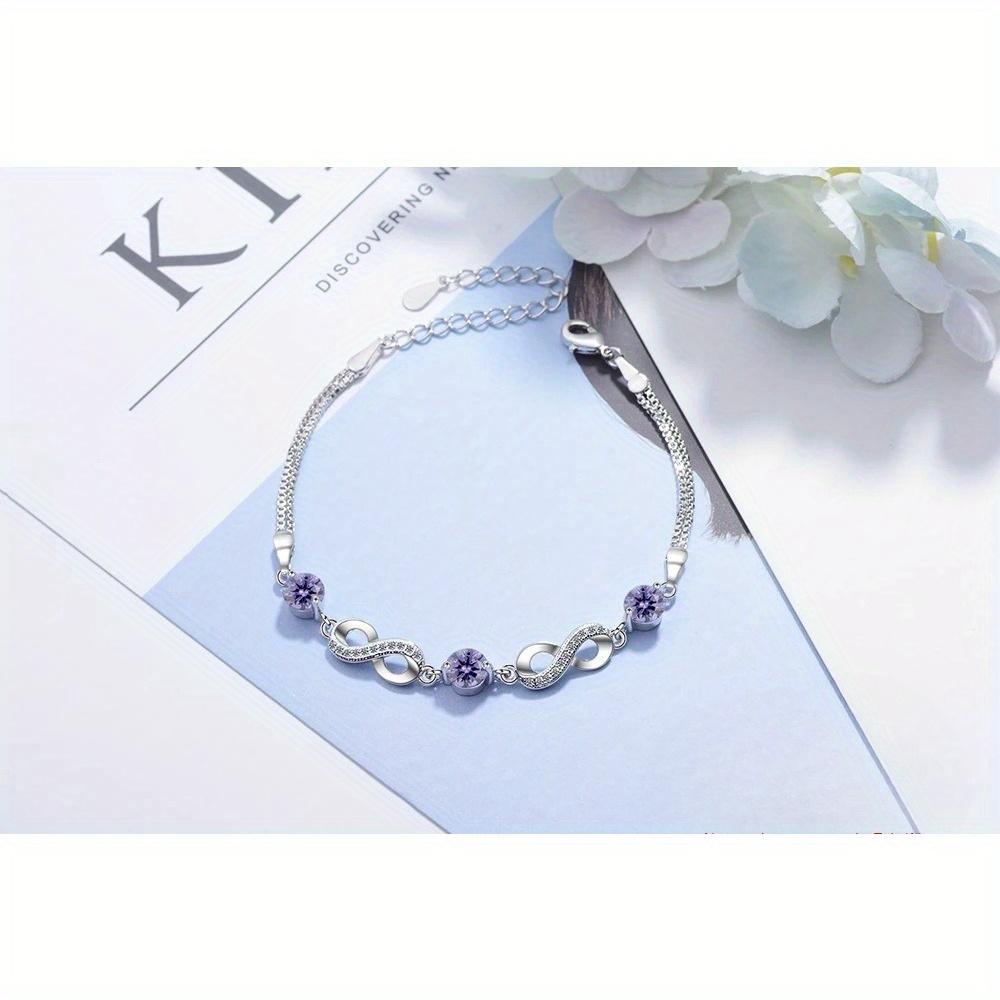 Amour Infini, Maillons de Chaîne Illimités, Bracelet Réglable pour Femme, Bijoux en Argent Luxueux