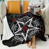 Sheep-head five-pointed star pattern Flannel printed blanket suitable for all seasons suitable for living office sofa and travel