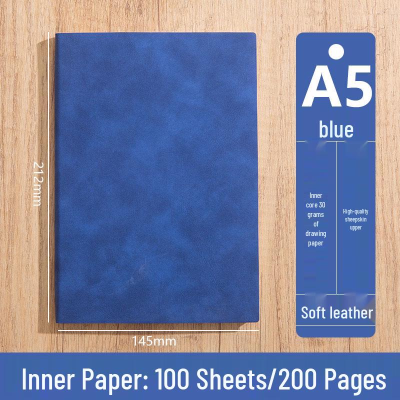 Personalized A5 Soft Leather Notebooks with Logo Printing: Custom Covers & Pages for Office Use