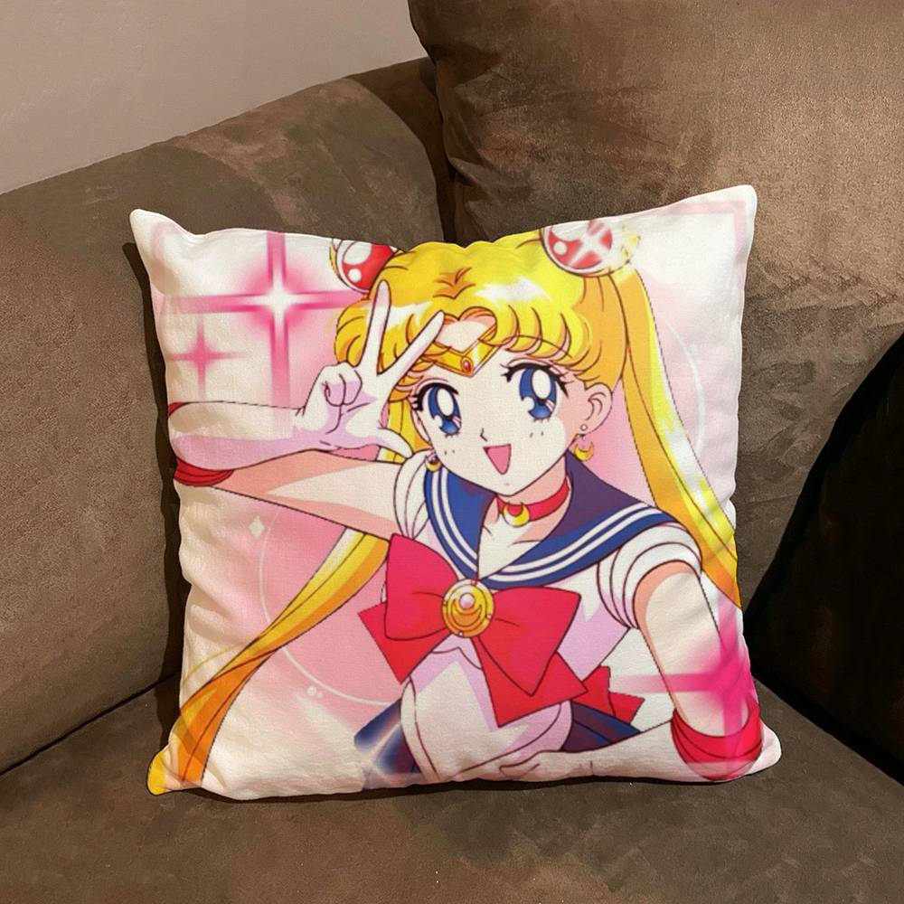 ailor Moon Anime Usagi Tsukino Pillow Case For Home Bedroom Car Office Decoration Living Room Sofa Cushion Cover Suitable