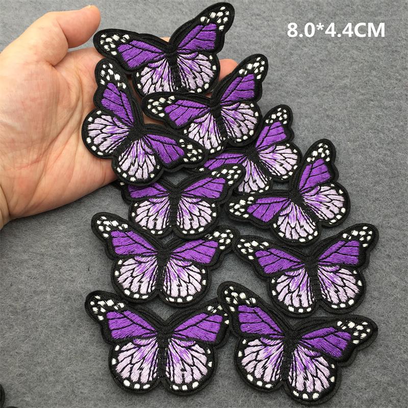 10Pcs Butterfly Patches Applique For Clothing Embroidery Patches On Clothes Diy Ironing Sewing Children Kids Stickers