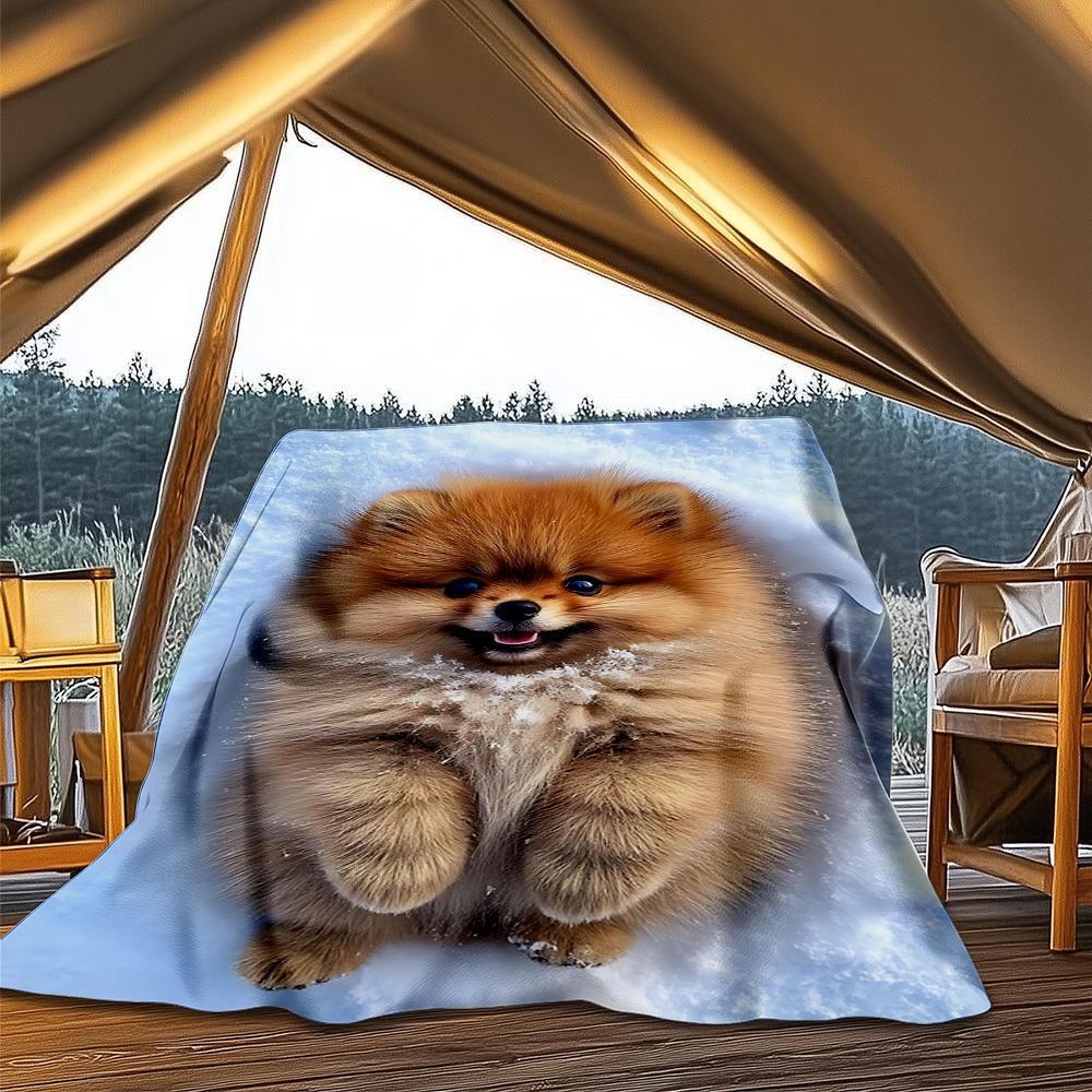 1 ks Pomalanská venkovní flanelová deka, Lze prát v pračce, Perfektní dárek k narozeninám, Cestovní doplněk na dovolenou, Odolný materiál