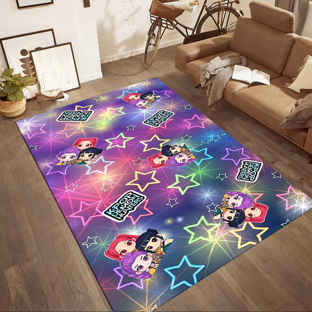 Stars And Characters Dance Square rugs are a great choice for living rooms, bedrooms, home décor, and as gifts.