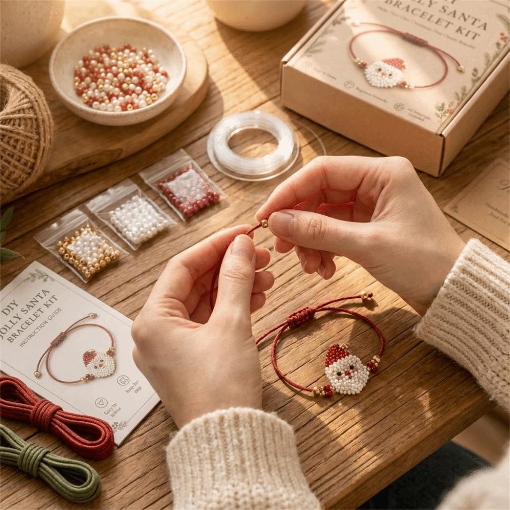 Bead Hand Jewelry Craft Set Elk Christmas Bracelet Kit Creative DIY Bracelet Making Kit Women