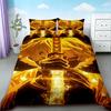 Funda Nórdica Demon Slayer Juego de Cama 3D Fundas de Almohada de Anime Tamaño Individual Twin Full Queen King Decoración del Hogar Funda de Colcha Almohada Regalo para Niños