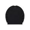 Fila Fusion Street Sport Logo Color Block Letter Print Casual Loose Fashion Knit Crew Neck Long Sleeve T-Shirt Men Tops Deep-Black T11M221201F-BK