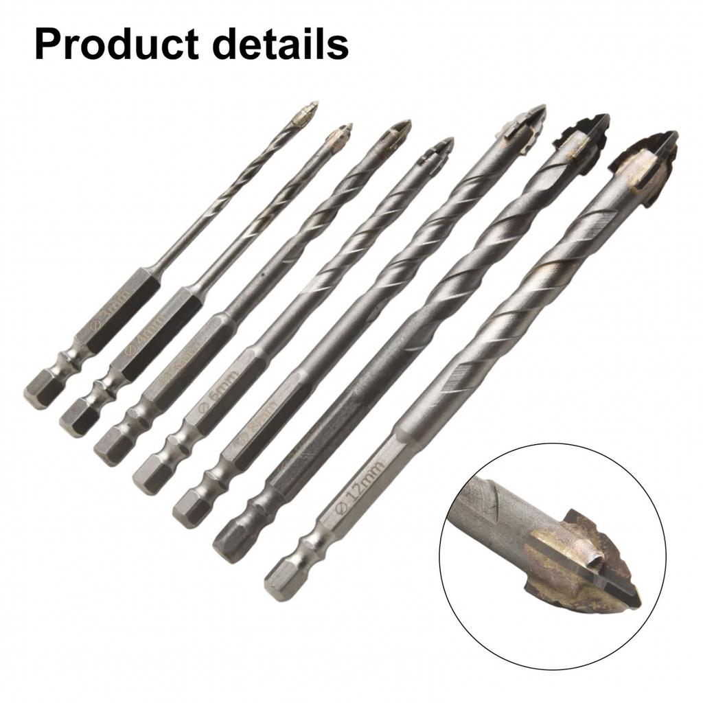 Eccentric Drill Bit Kit Designed for Precision in Hard Materials 7 pcs