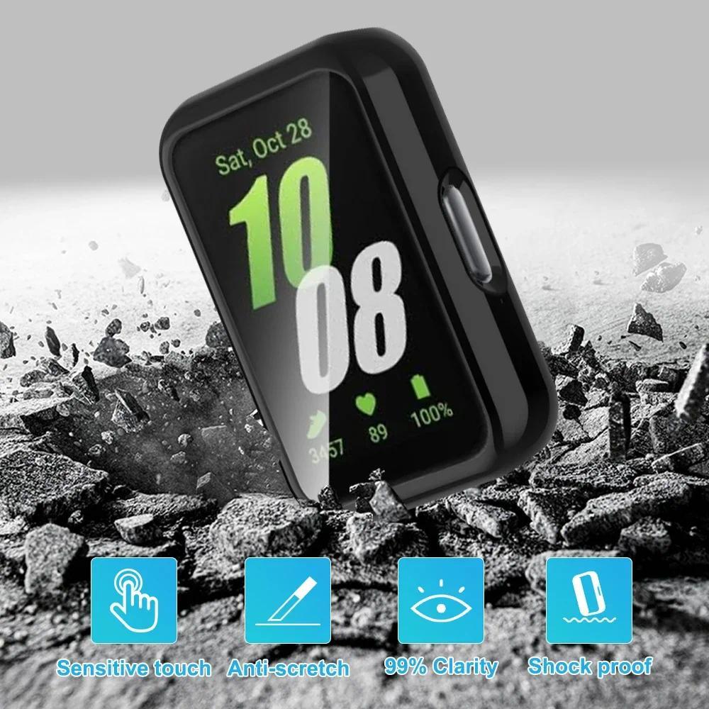 Plating Case For Samsung Galaxy Fit 3 Samrt Watch Full Coverage Screen Protector TPU Protective Cover For Samsung Galaxy Fit 3