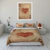 Vintage Ace of Hearts Bedding Set Bedding set (1 duvet cover, 2 pillowcases, duvet not included)