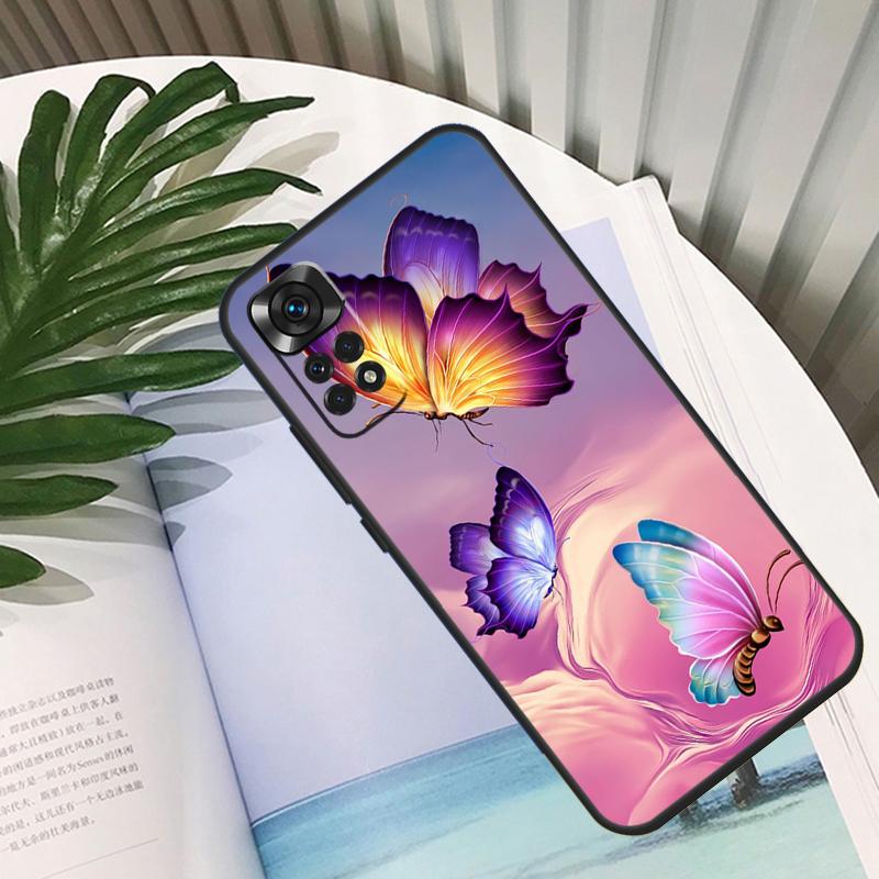 Luxury Butterfly Funda For Xiaomi Redmi Note 14 13 10 11 12 15 Pro Plus Case For Redmi 15C 14C 10C 12C 13C 15