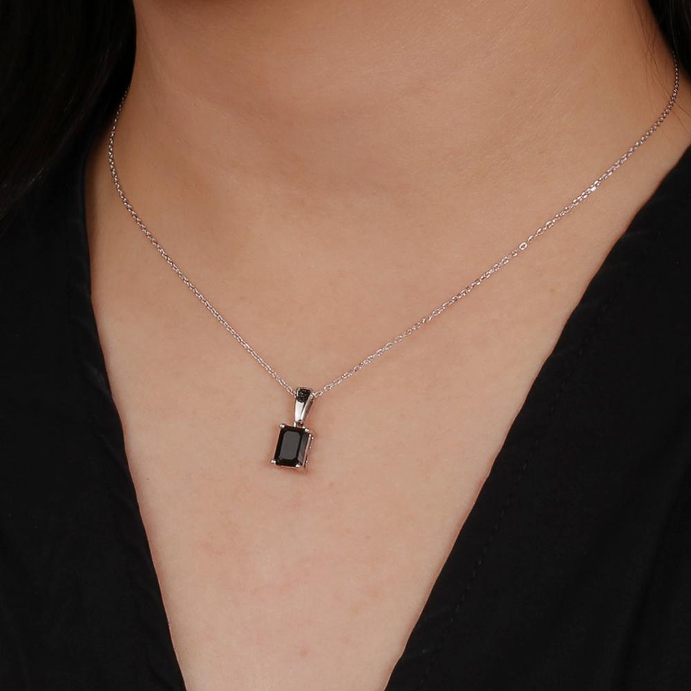 Gorgeous Noble Perseverance Natural Black Spinel Precious Gems Ring Earrings Necklace Jewelry Set S925 Silver Birthday Gift