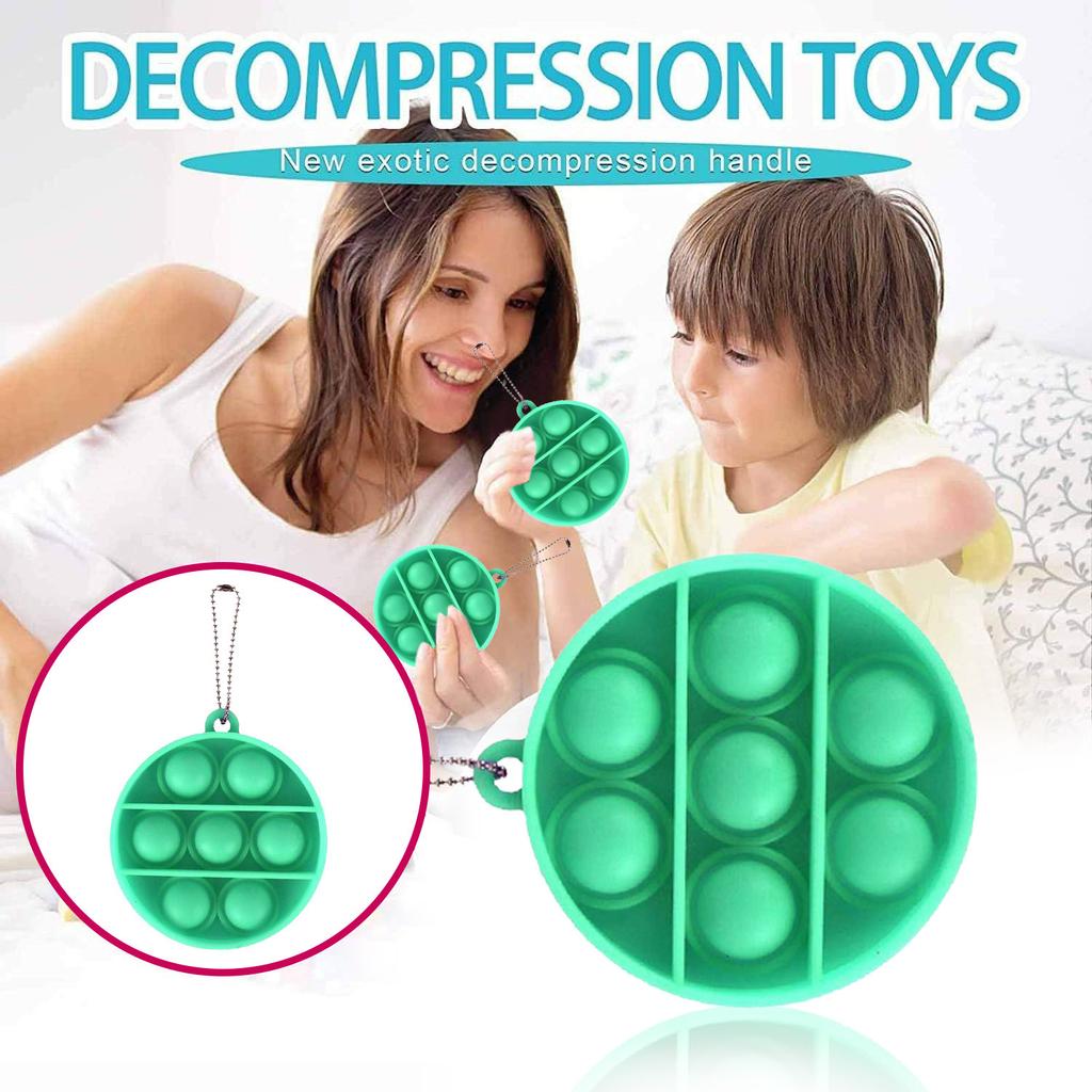 Children Adult Push Bubble  Sensory Toy Key Ring Educational Toy