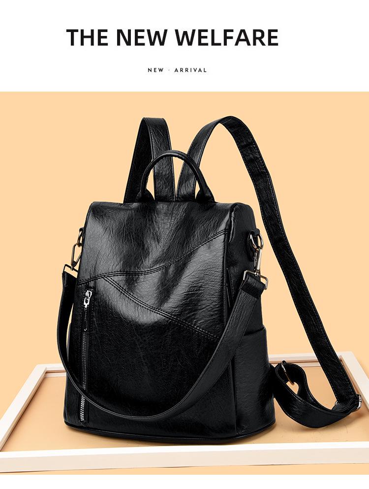 Women's 2025 Fashion Anti-theft Waterproof Leather Backpack - Versatile, Large Capacity for Travel