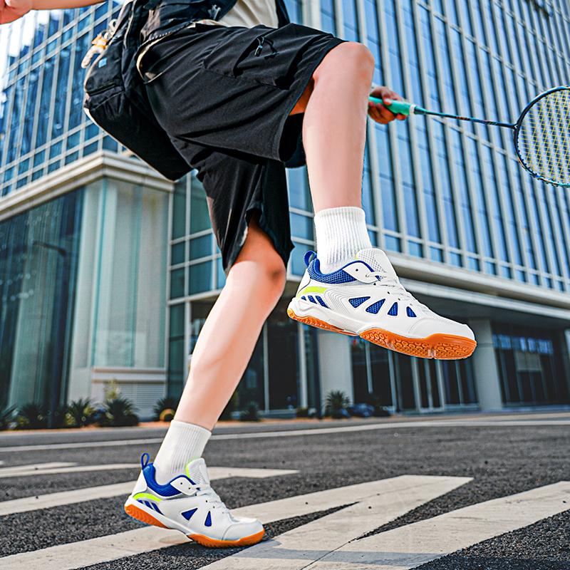 Unisex Badminton Table Tennis Court Shoes MD Rubber Sole Sizes 37-44 for Indoor Training Gym Practice Walking and Daily Sport Wear
