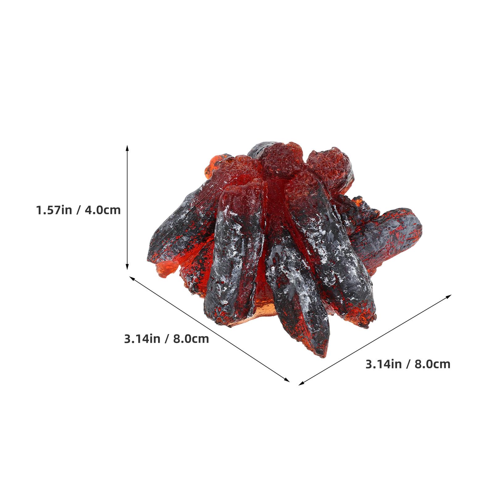 Simulated Bonfire Realistic Resin Campfire Model Miniature Bonfire Prop Faux Fireplace Landscape Tabletop Ornament