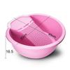 Thickened Plastic Washbasin with Washboard for Laundry and Baby Clothes