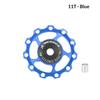 Aluminum Alloy 11T 13T Bicycle Rear Derailleur Guide Wheel Bearing Pulley Rear Derailleur Pulley Road Bike Roller