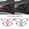 Real Soft Carbon Fiber Sticker For Seat Ibiza 6j 2009 2010 2011 2012 2013 2014 LHD RHD Car Inner Door Handle Panel Accessories